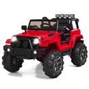 12V Red Kids Truck Car with Remote Control, MP3 Music, and LED Lights
