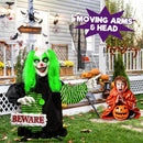 3 Ft Spooky Sound-Activated Animatronic Halloween Decor for Outdoors