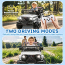 12V Remote-Controlled Electric Jeep Truck Toy for Kids in White