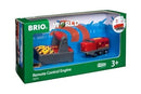 Battery-Operated Wooden Remote Control Train Set with Lights and Sounds