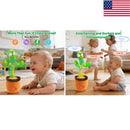 Interactive Cactus Toy with 50 Songs, Voice Repetition, Adjustable Volume, and Auto Sleep Feature