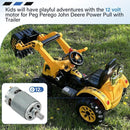 12V Gearbox Motor for Kids Electric Ride-On Vehicles, Compatible with Polaris RZR and Gato