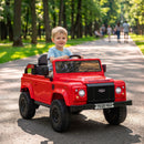 12V Official Land Rover Defender Electric Vehicle for Kids Ages 3 and Up - Red