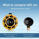High-Intensity 12V Metal Dual Tone Train Horn Set with Yellow Grill