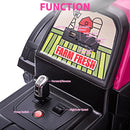 12V Electric Tractor with Detachable Trailer and 7-LED Headlights for Kids