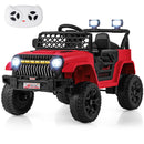 12V Children’s Ride-On Truck with Remote Control, 3 Speed Options, LED Lights, and Music Player