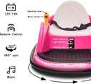 12V Electric Kids Ride-On Bumper Car with Remote Control and 360° Spin for Toddlers