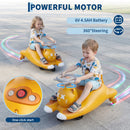 6V Electric 2-in-1 Kids Wiggle Car with 360° Steering and Rechargeable Feature