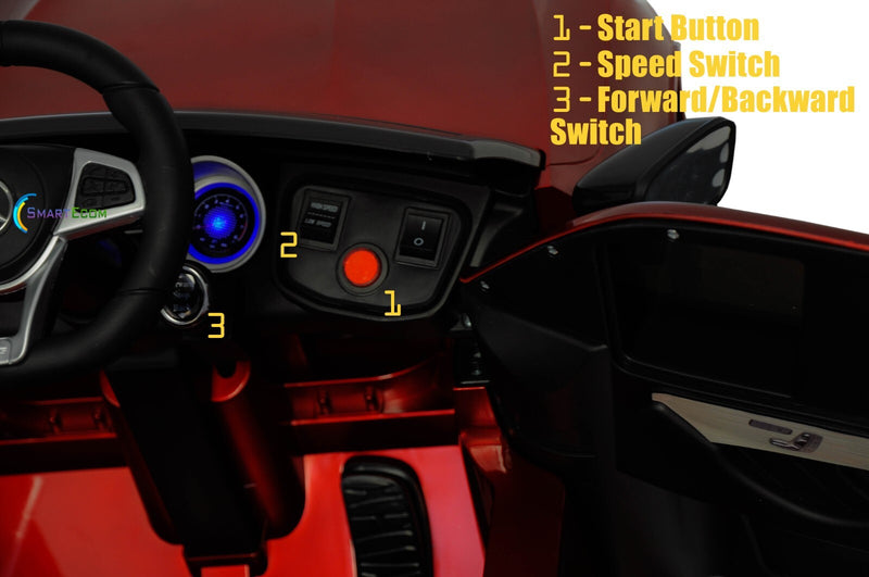 12V One-Seater Ride-On Car with Remote Control and MP3 – Licensed Mercedes-Benz, Multiple Colors