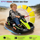 MINIATURE MOTORS 12V Bluetooth Bumper Car with Remote Control and 360 Spin - Black