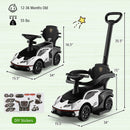 3 in 1 Lamborghini Stroller and Ride-On Car Toy - White