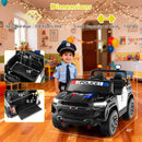 24V 4WD Electric Ride-On for Kids with Siren, Flashing Lights, and Remote Control