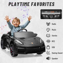 Porsche 718 12V Electric Ride-On Car for Kids - Black