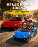 Blue 24V Electric 4WD Two-Seater Kids Ride-On Car Inspired by Lamborghini