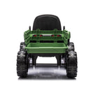 24V Battery-Powered Ride-On Tractor with Trailer, Remote Control, LED Lighting, and MP3 Player