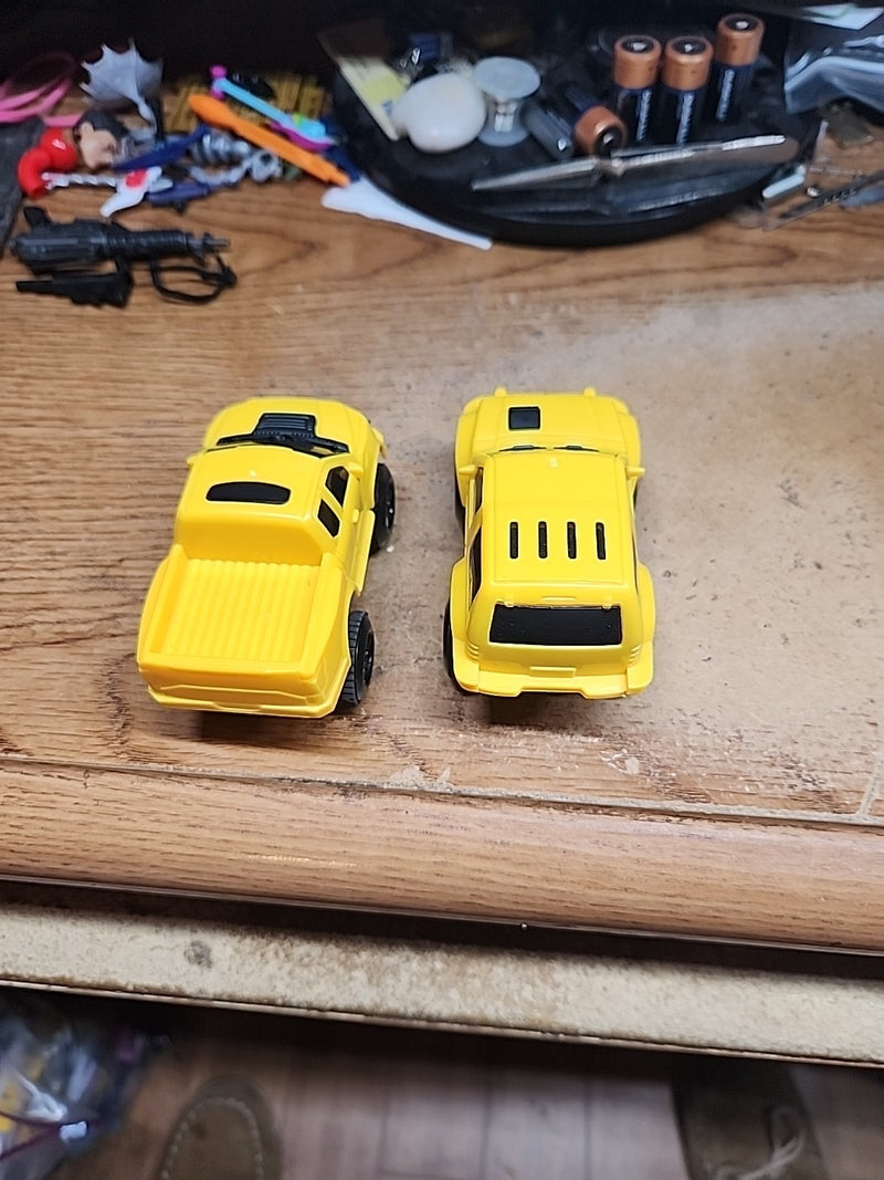 Yellow Battery-Powered Truck and SUV Toy Set of 2, Tested