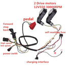 Electric Vehicle Build Kit with Gearbox, Wiring, and Motor