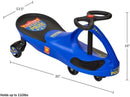 Blue Police Wiggle Car - Engaging Ride-On Toy for Motor Skill Growth in Kids 3+