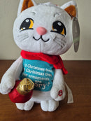 GEMMY SINGING CAT PLUSH TOY "OH CHRISTMAS TREE, YOUR ORNAMENTS ARE NO MORE"