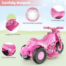 Battery-Powered 6V Kids Motorcycle with Bubble Maker and LED Music