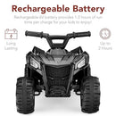 6V Kids Electric ATV Quad Bike with Treaded Tires and Rubber Handles, 1.8M