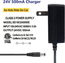 24V Charger Featuring Charging Indicator for Electric Ride-On Vehicles and Strollers