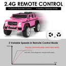 12V Licensed Pink Mercedes-Benz Kids Ride-On Car with Trunk and Remote Control