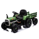 24V Battery-Powered Ride-On Tractor with Trailer, Remote Control, LED Lighting, and MP3 Player