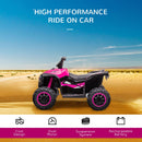 12V Children's ATV Quad Vehicle - Reversible Motion, Durable Wheels, Built-in Music