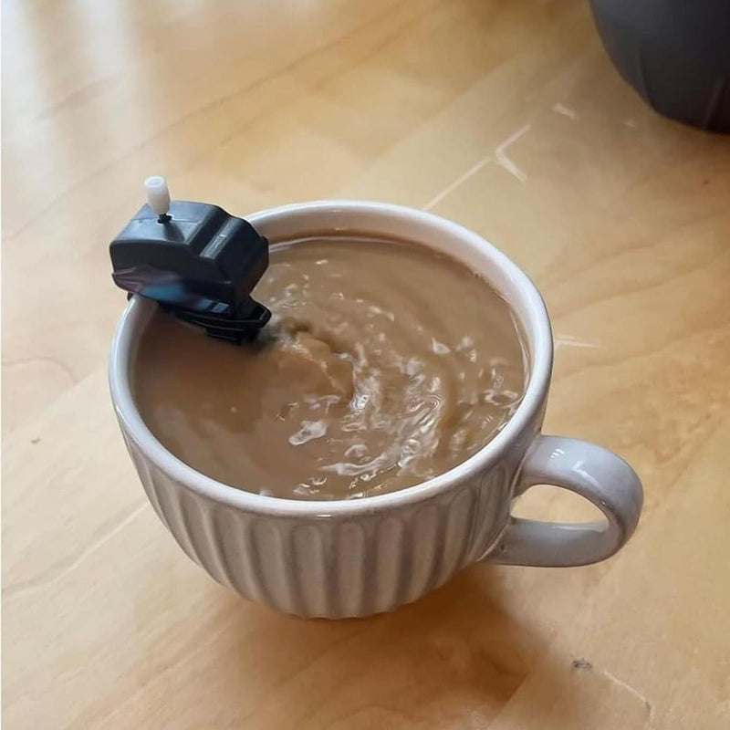 Mini Wind-Up Boat Motor Coffee Stirrer Mixer Novelty Gift