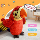 Chatty Plush Macaw - Your Fun Companion for Language Learning