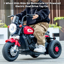 🏍️Electric Dual Drive 3-Wheel Ride-On Motorcycle for Kids - Red