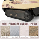 Kids' Ride-On Tank with Rubber Tracks, Rotating Turret, and Functional Cannon