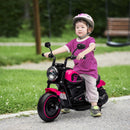 Pink 6V Children's Motorcycle with Training Wheels and One-Button Start