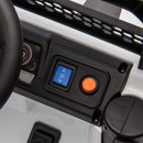 12V Bluetooth Electric Ride-On Truck with LED Lights for Kids Aged 1-4 Years - White