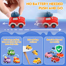 12-Piece Construction Pull Back Car Toy Set for Toddlers Aged 1 to 3