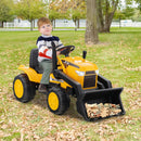 12V Electric Ride-On Excavator Digger Toy with Lights and Music for Kids