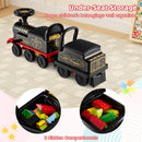 Battery-Powered Ride-On Train Toy with Under-Seat Storage and Carriage