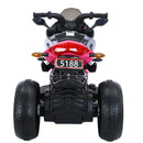 12V Battery Operated 3-Wheel Motorcycle Toy for Kids with Illuminated Wheels