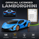 QUN XING 1:24 Blue Lamborghini Remote Control Car with 2.4G Technology