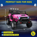 24V 4WD Electric Ride On Car for 2 with Remote Control, Bluetooth, and LED Lights, 3-in-1