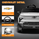 OROFULL 24V Chevrolet Electric Ride-On Car with LED Lights and MP3, White