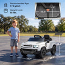 Licensed 12V White Land Rover Ride-On Car with Suspension and Remote Control