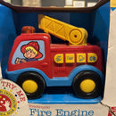 Megcos Press'n Go Fire Truck Toy for Preschoolers 6"
