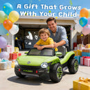 12V Official Volkswagen Beetle Electric Ride-On Car for Kids - Green, Speeds 1.5-2.5MPH