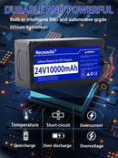 High Power 24V 10Ah Lithium Battery with 29.4V 1A Charger for Ride-On Toys