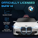 White BMW Electric Ride-On Car for Kids with Remote Control