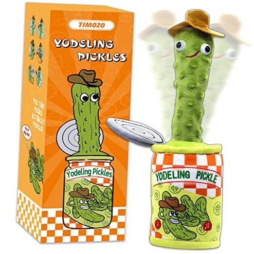 Yodeling Pickle Talking Toy That Repeats and Sings