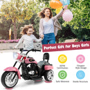 Pink 3-Wheel Chopper Trike for Kids with Headlight and Horn