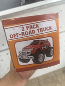 Friction-Driven Off-Road Truck Racer Duo in Red and Blue for Ages 3+